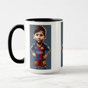 Lionel Messi niedlicher Baby Cartoon Realistische  Tasse