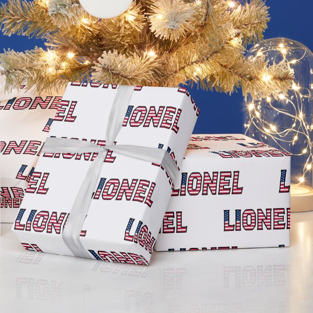 Lionel Prénom USA Papier cadeau (Vacances)