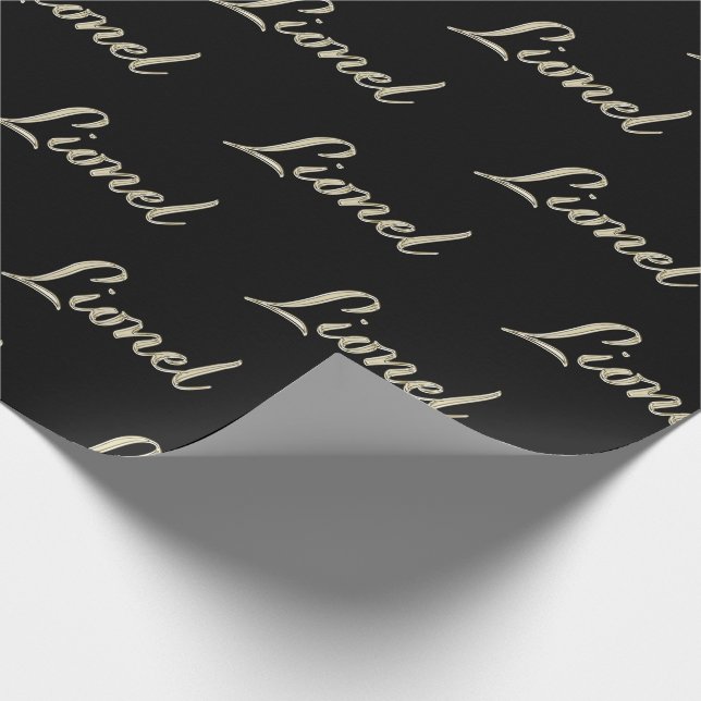 Lionel Vorname Name edles Geschenkpapier Papier (Ecke)