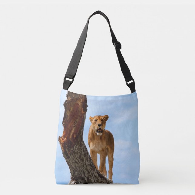 Lioness. Afrika Serengeti Tragetaschen Mit Langen Trägern (Vorderseite)