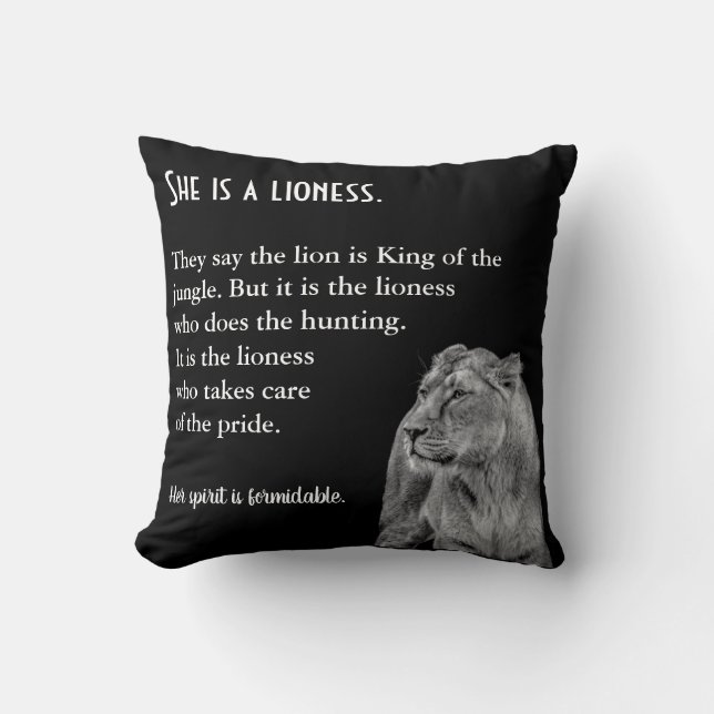 Lioness als Inspirationswoche Kissen (Vorderseite)