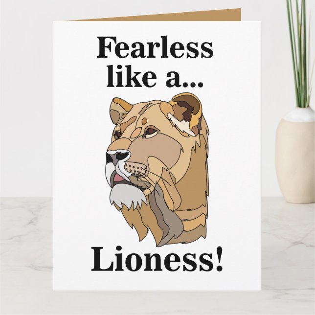 Lioness Animal Feless Karte (Vorderseite)