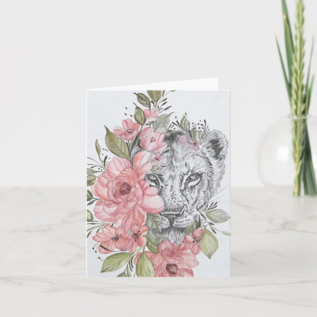 Lioness-Blank-Note-Karte Karte (Vorderseite)