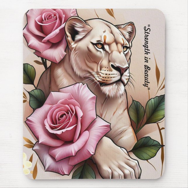 "Lioness' Delicate Grasp" Mousepad (Vorne)