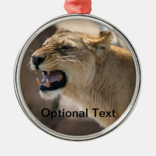 Lioness - Dschungelkönigin Silbernes Ornament