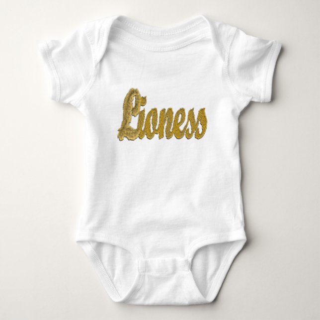 Lioness - Furchttext Baby Strampler (Vorderseite)