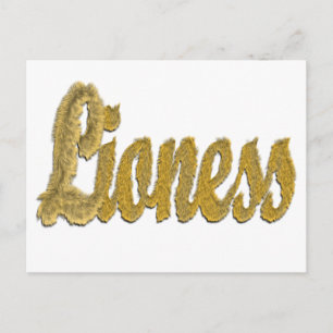 Lioness - Furchttext Postkarte