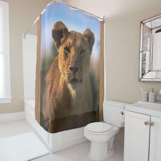 Lioness Lovers Jungle Duschvorhang (Beispiel)