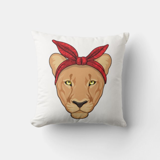 Lioness mit Bandana Kissen (Vorderseite)