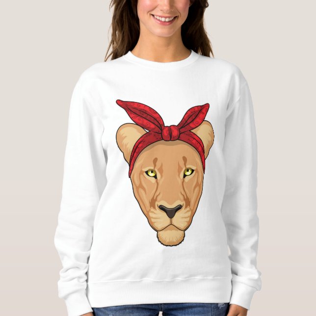 Lioness mit Bandana Sweatshirt (Vorderseite)