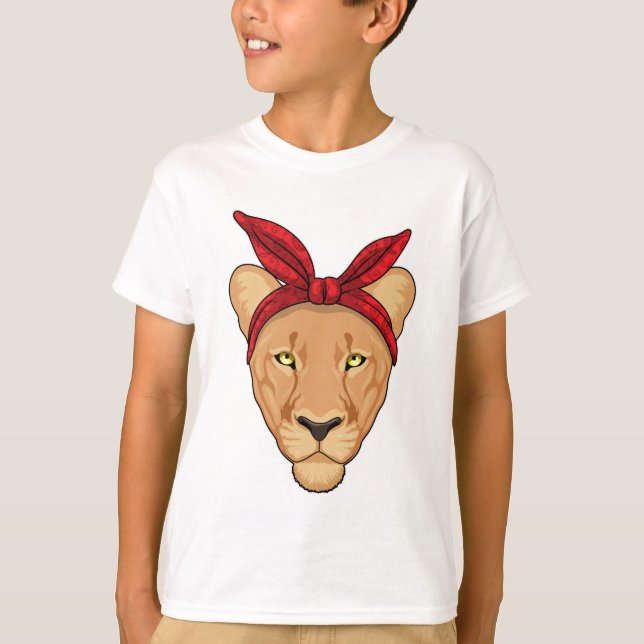 Lioness mit Bandana T-Shirt (Vorderseite)