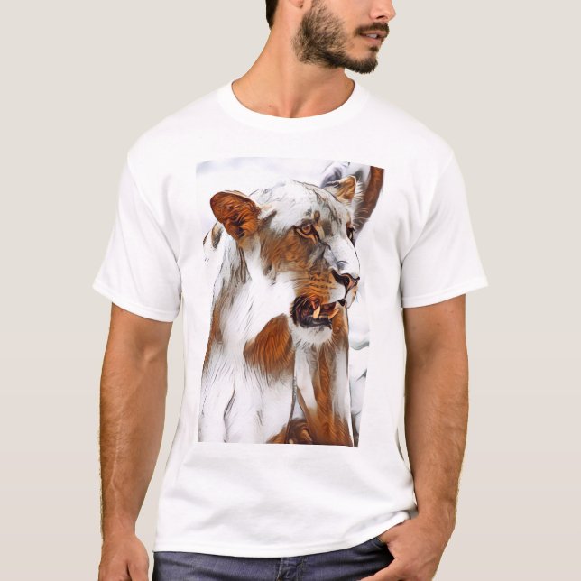 Lioness numériquement édité T-shirt (Devant)