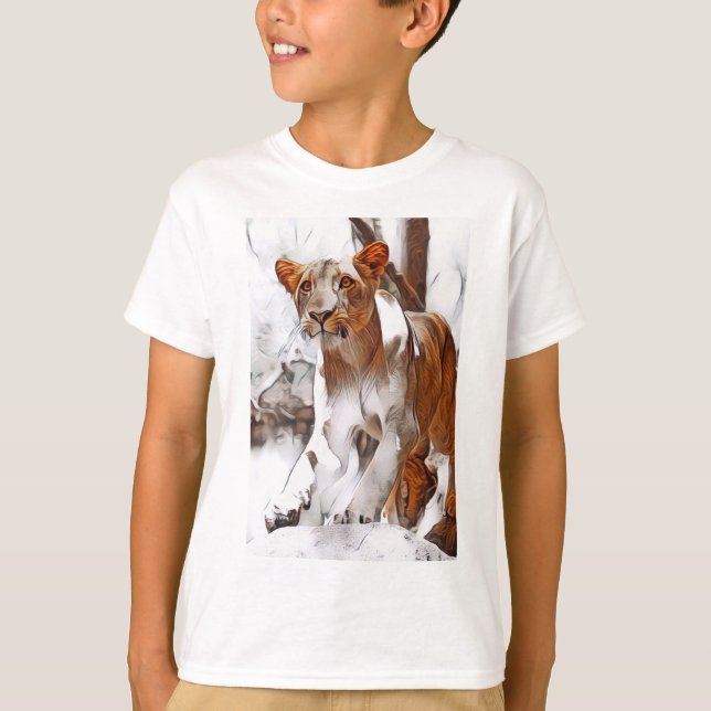 Lioness numériquement édité T-shirt (Devant)