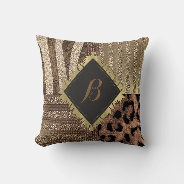 Lioness Safari Chic Dschungel Glam Modern Sparkass Kissen (Vorderseite)