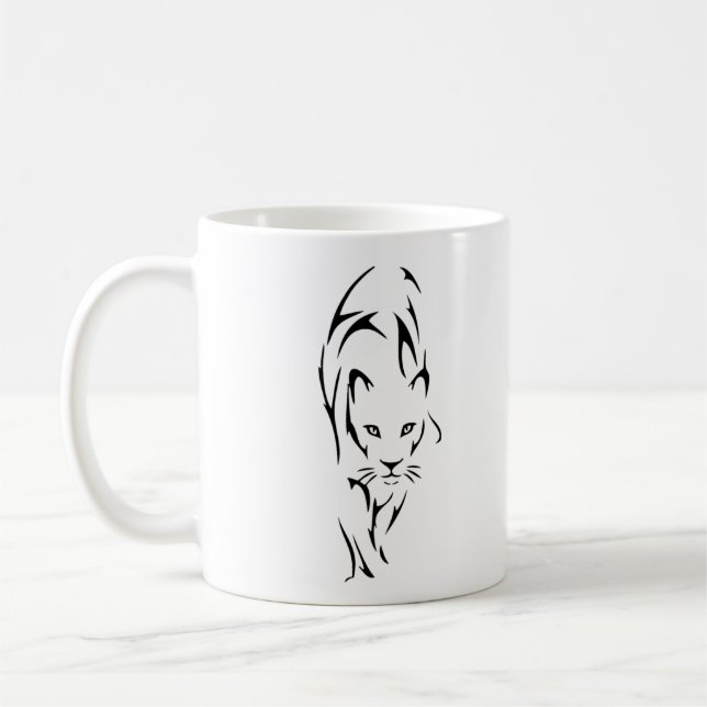 Lioness-Silhouette Kaffeetasse (Links)