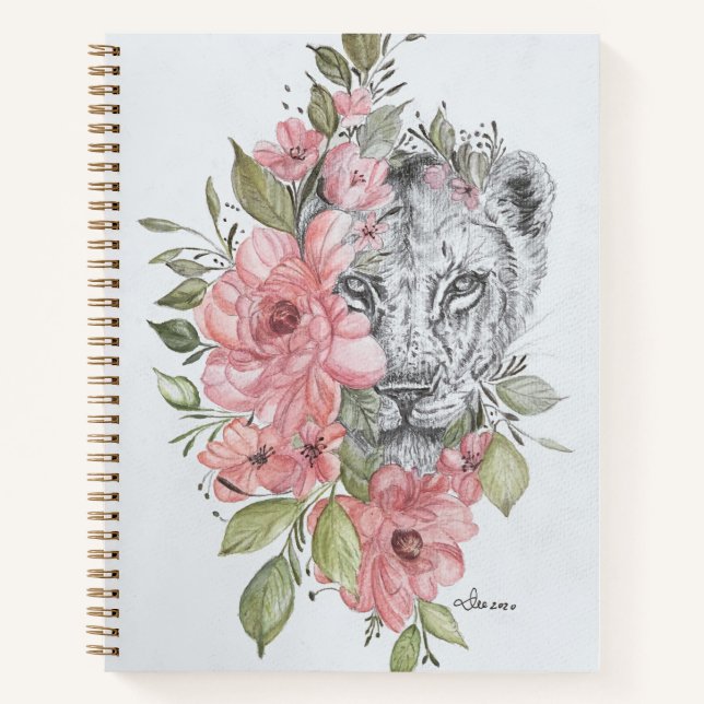 Lioness Spiral Notebook Notizbuch (Vorderseite)
