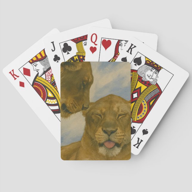 Lioness Unternehmen im goldenen Licht Spielkarten (Rückseite)