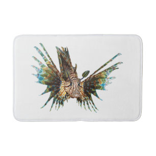Lionfish - Abstraktes Design - Aus einem Foto schn Badematte