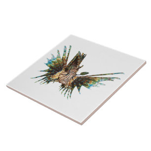 Lionfish - Abstraktes Design - Aus einem Foto schn Fliese