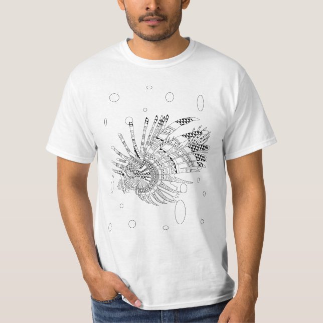 Lionfish Erwachsenenfarben Shirt (Vorderseite)
