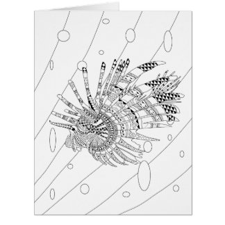 Lionfish Erwachsenenfarbkarte
