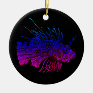 Lionfish farbenfroher Löwenfisch Übersee Felsentau Keramik Ornament