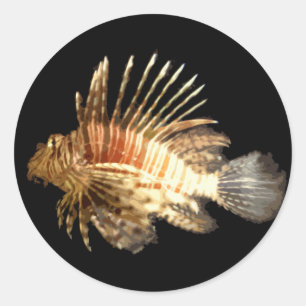 Lionfish Runder Aufkleber
