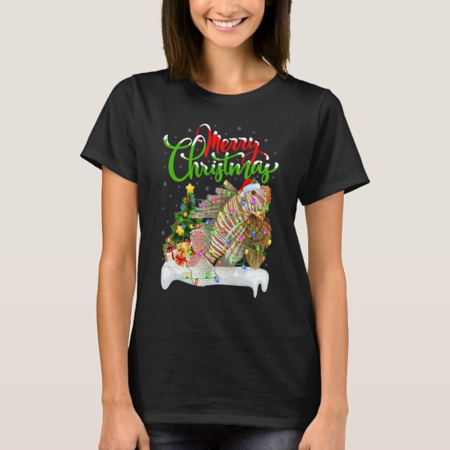 Lionfish   Xmas Decorations Santa Lionfish Christm T-Shirt (Vorderseite)