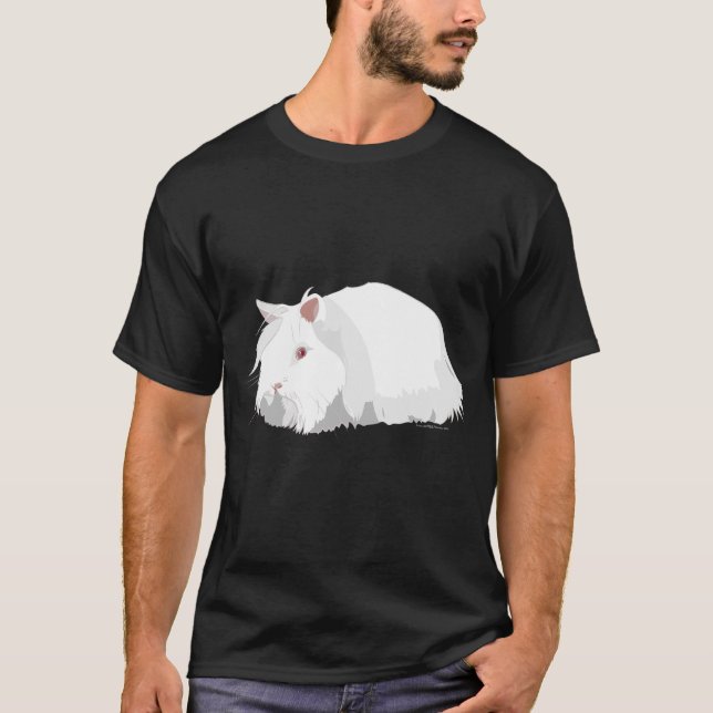 Lionhead Rabbit - Ruby Mit Augen White REW T-Shirt (Vorderseite)