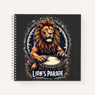 Lion's Drum Parade lustige Kunst : Majestic Lion P Notizbuch