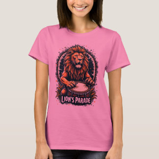Lion's Drum Parade lustige Kunst : Majestic Lion P T-Shirt
