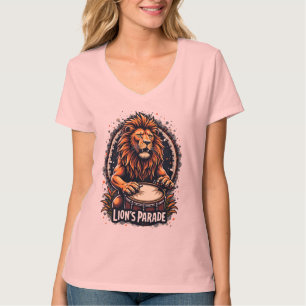 Lion's Drum Parade lustige Kunst : Majestic Lion P T-Shirt