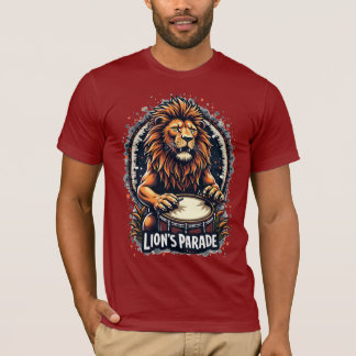 Lion's Drum Parade lustige Kunst : Majestic Lion P T-Shirt
