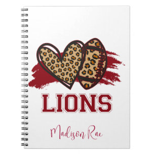 Lions Football Notebook mit Namen Notizblock