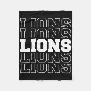 Lions Football Spirit School Mascot Game Day Teach Fleecedecke