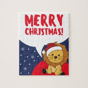 Lions Jigsaw Pu Weihnachtsschnee Wintertiere
