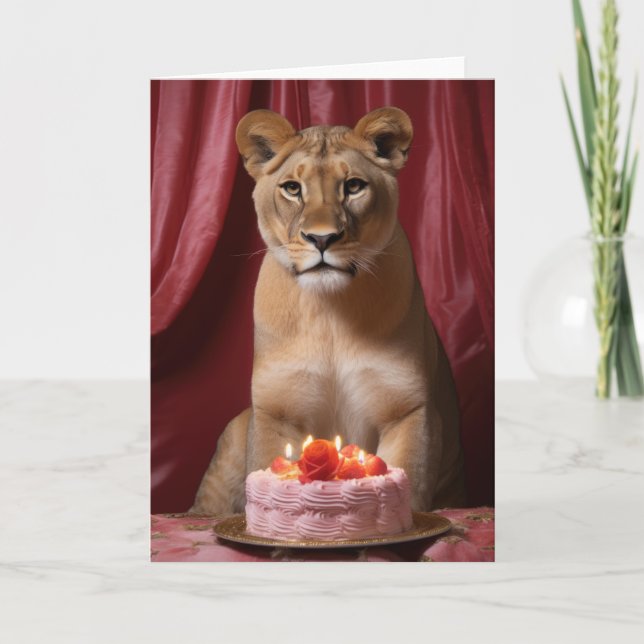 Lions mit Geburtstagskarte Dankeskarte (Vorderseite)