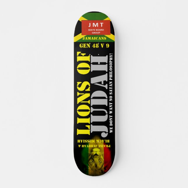 LIONS OF JUDAH JMT Skateboard, 7¾" Deck Skateboard (Vorne)