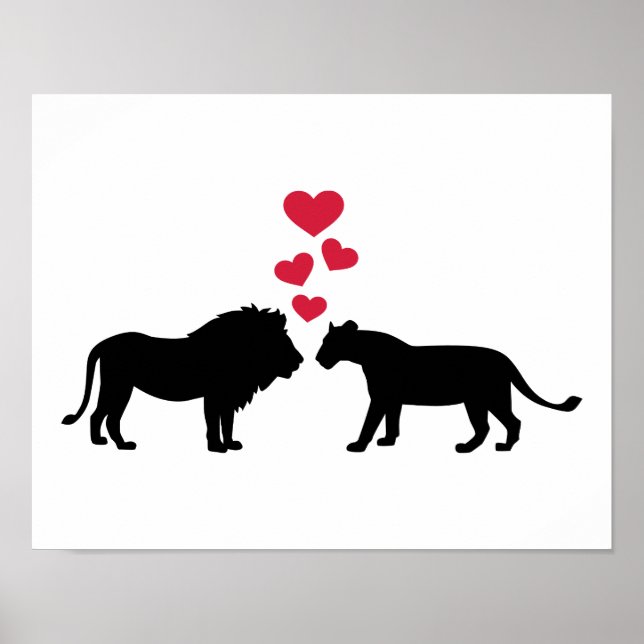 Lions Rotherzen Liebe Poster (Vorne)