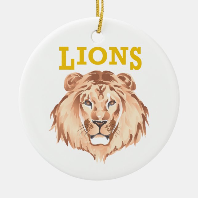 Lions Team Keramik Ornament (Vorne)