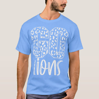 Lions Team Mascot School Spirit Game Night Leopard T-Shirt