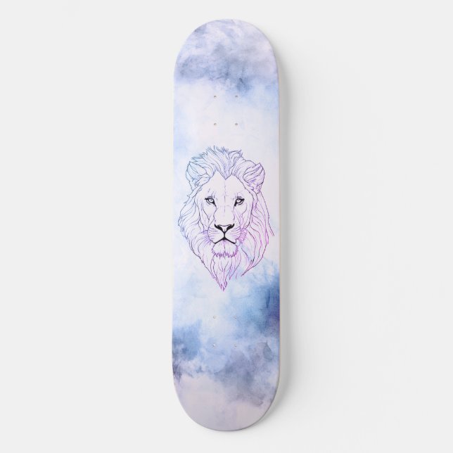 Lions teints en camaïeu font du skateboard (Recto)