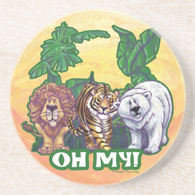 Lions Tiger Bears Oh My Untersetzer (Vorne)
