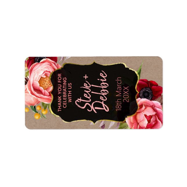 Lip Balm Danke Gastgeschenk Hochzeit Label Adressaufkleber (Vorne)