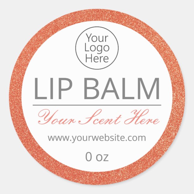 Lip Balm Étiquette Rose Gold Parties scintillant L (Devant)