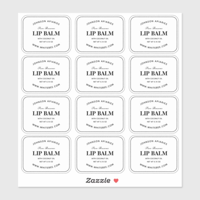 Lip Balm Labels löschen (Blatt)