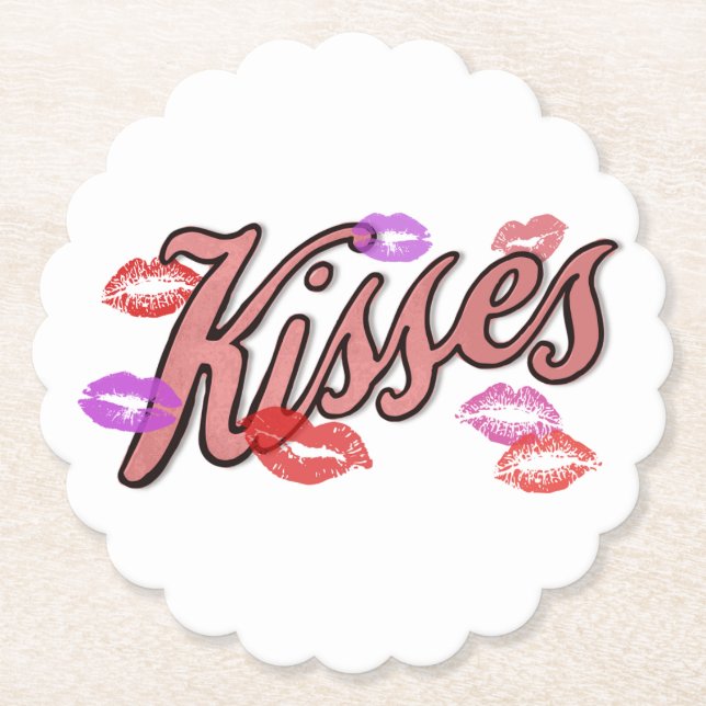 LIP KISSES UNTERSETZER (Vorderseite)