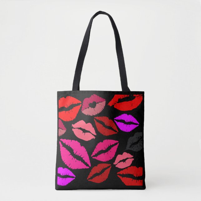 Lip Print Tote Tasche (Vorderseite)