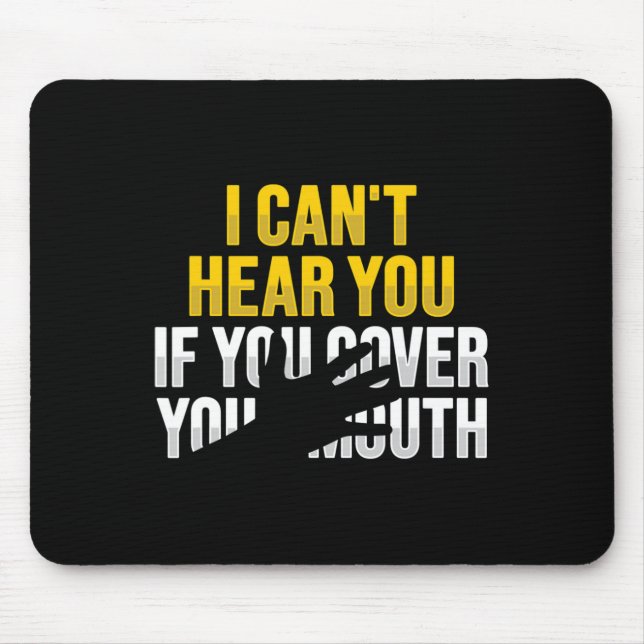 Lip Reading ASL Hand Gesture Deaf Hörverlust Awa Mousepad (Vorne)