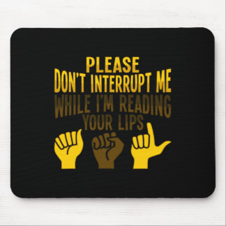 Lip Reading ASL Hand Gesture Deaf Hörverlust Awa Mousepad